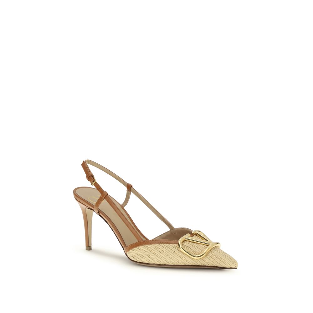 Valentino Garavani Beige Calf Leather Bos Taurus High Heel Pumps | Regal Royce