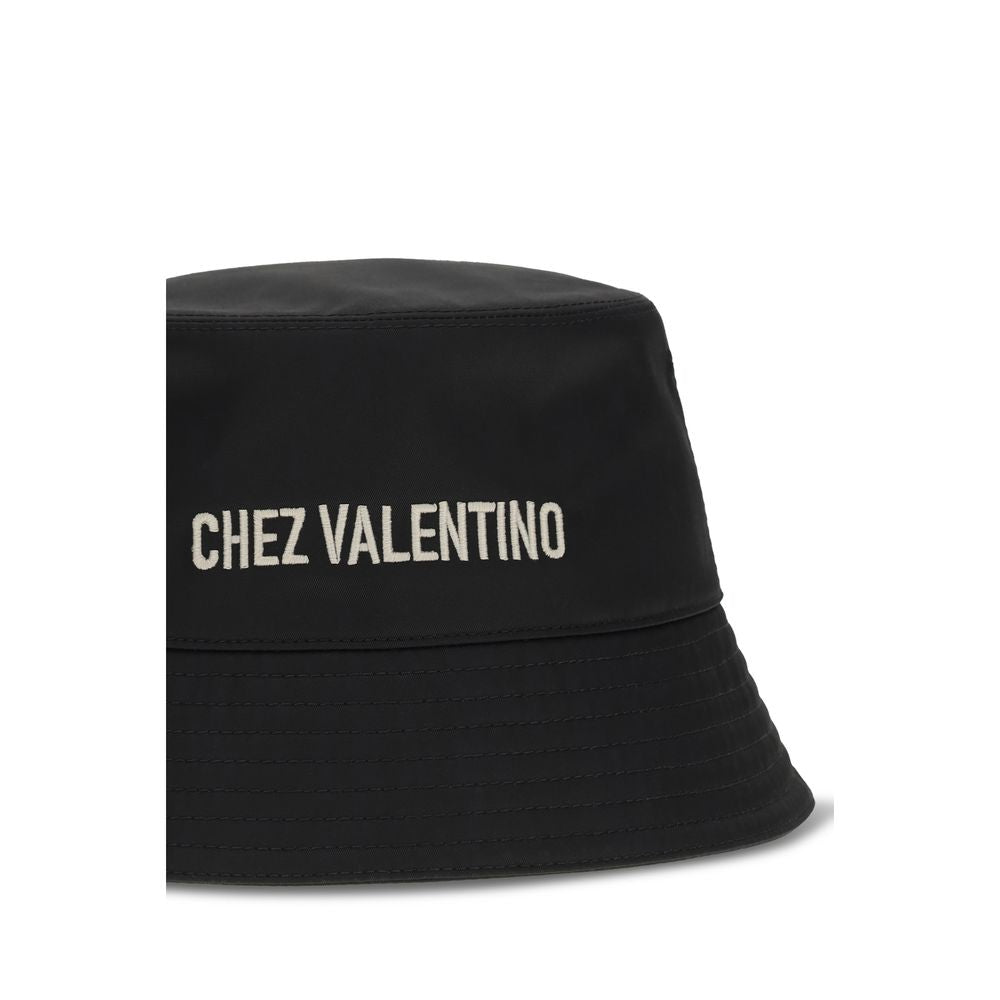 Valentino Garavani Black Cotton Bucket Hat | Regal Royce