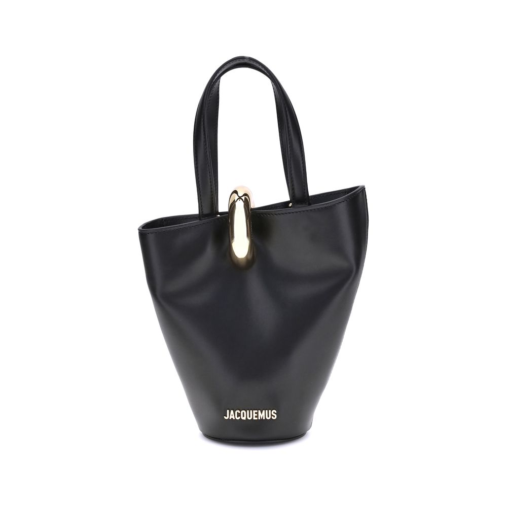 Jacquemus Black Calf Leather Bos Taurus Shoulder Bag | Regal Royce
