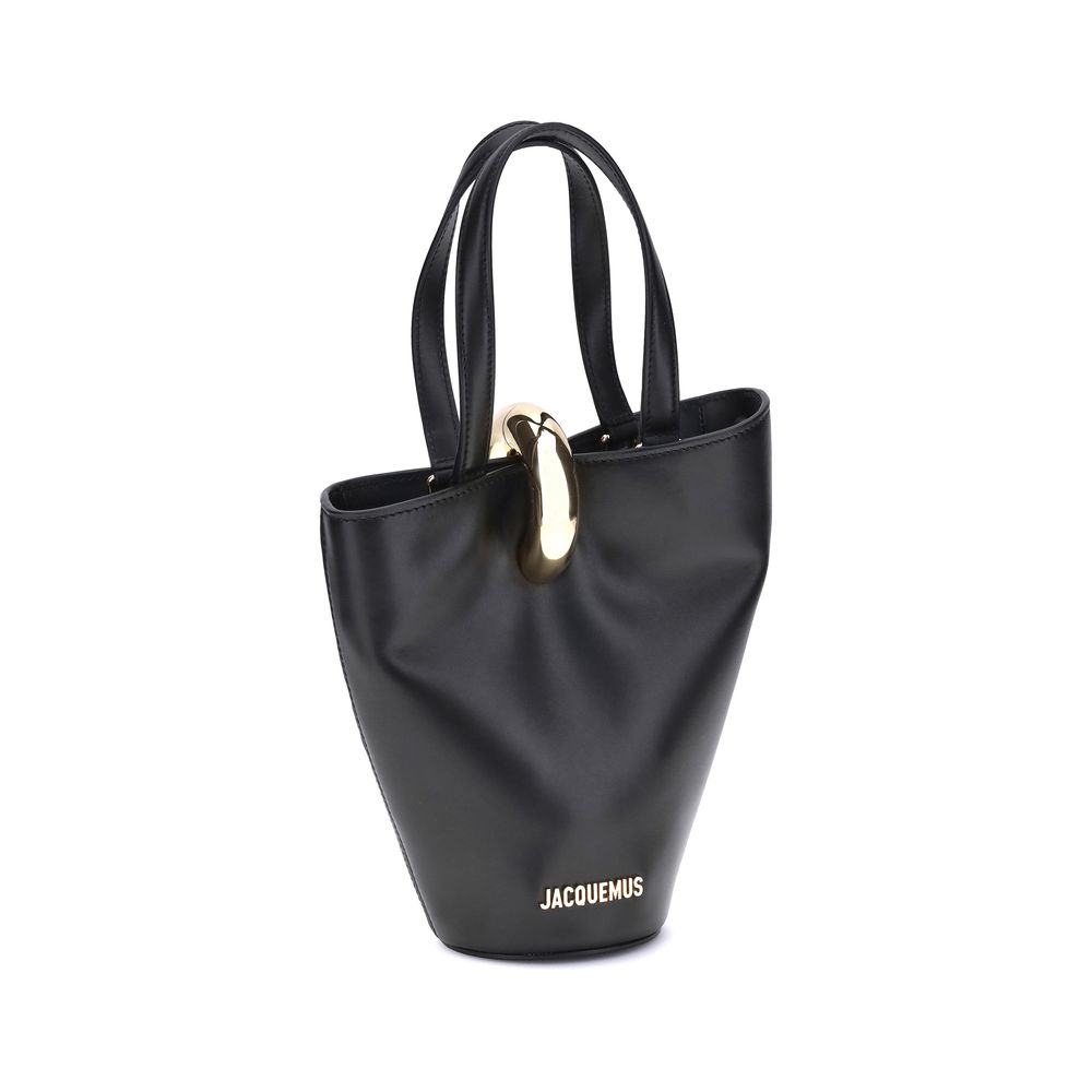 Jacquemus Black Calf Leather Bos Taurus Shoulder Bag | Regal Royce