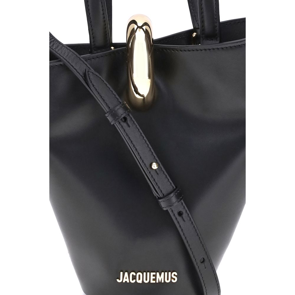 Jacquemus Black Calf Leather Bos Taurus Shoulder Bag | Regal Royce