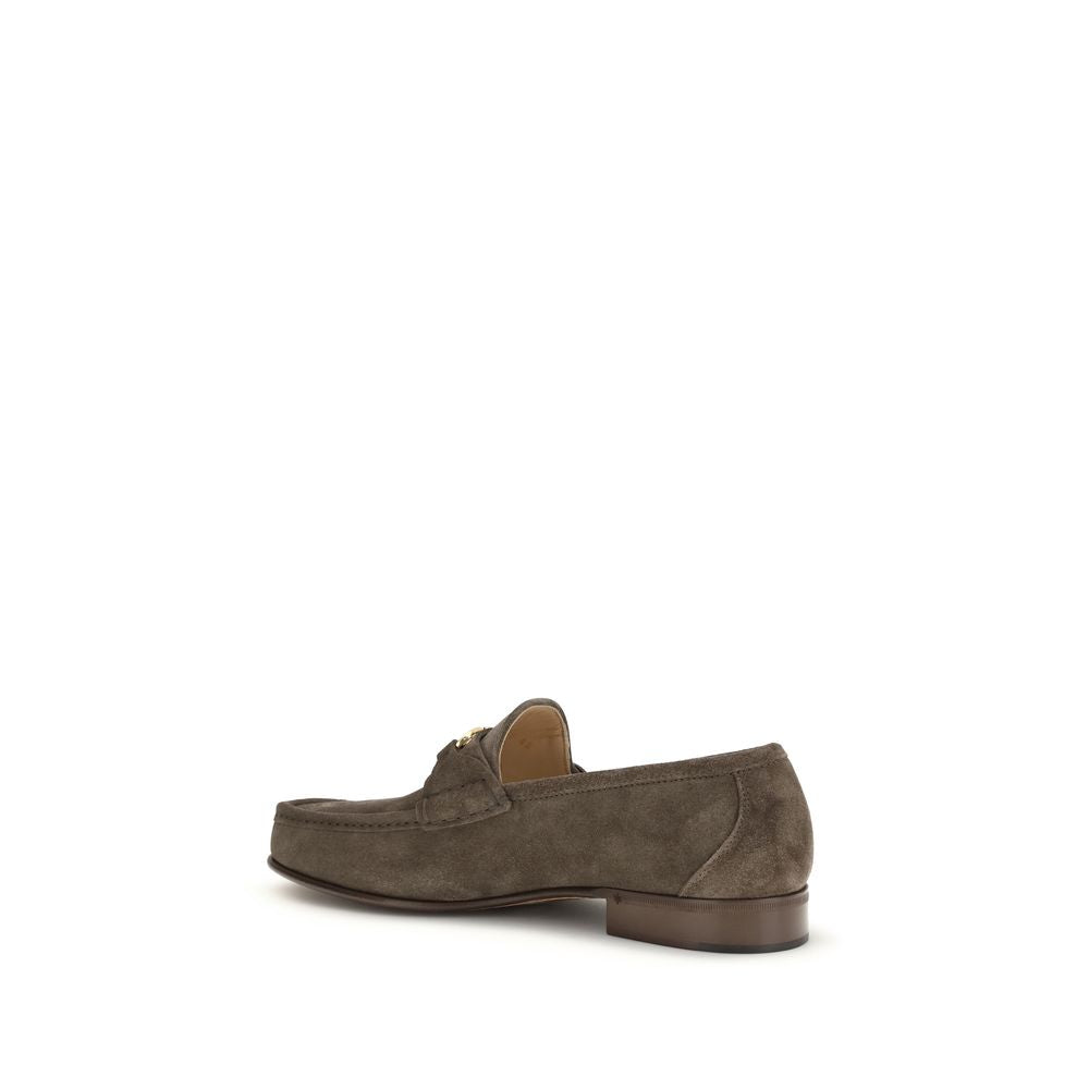 Valentino Garavani Brown Calf Leather Bos Taurus Slip-On Loafers | Regal Royce