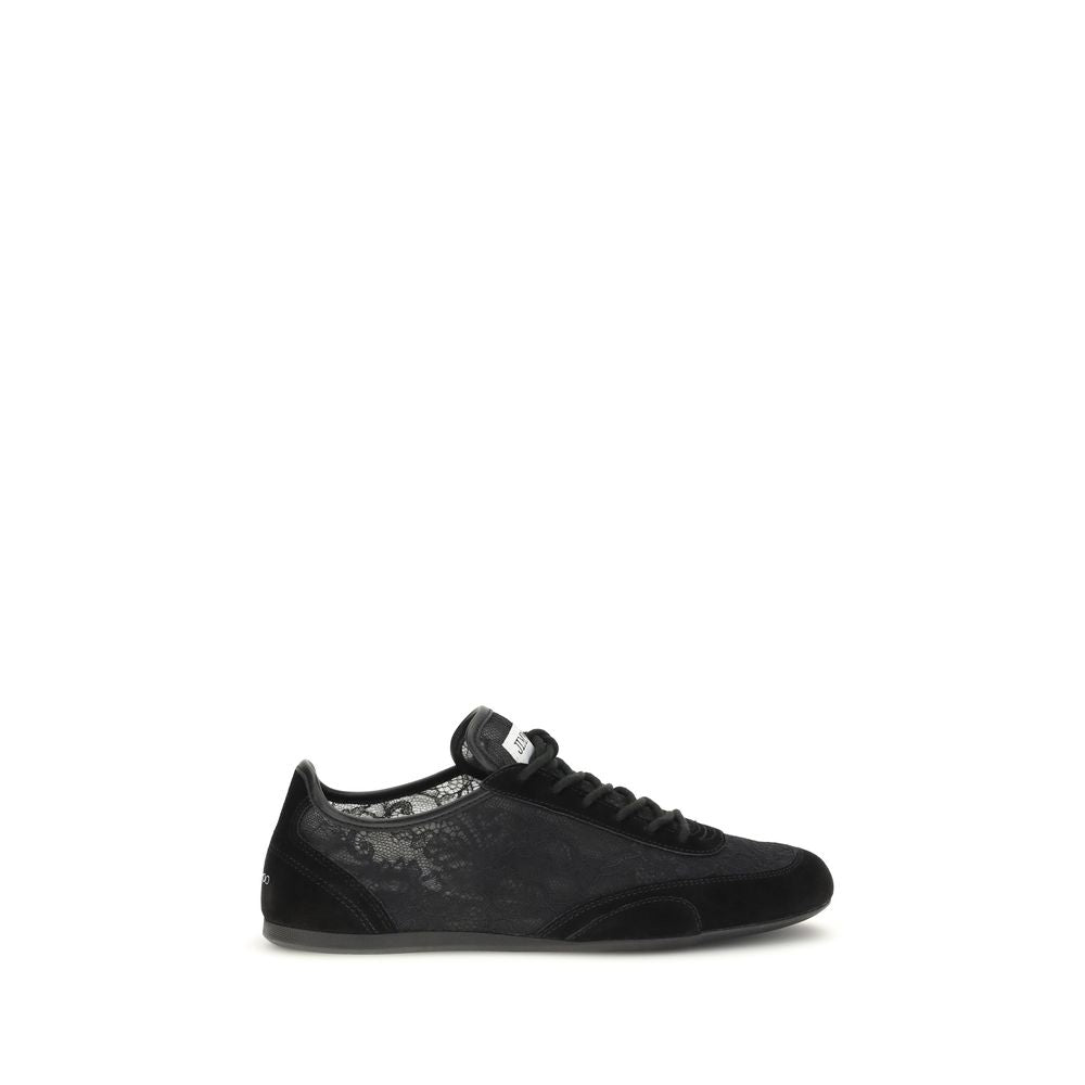 Jimmy Choo Black Calf Leather Bos Taurus Athletic Sneakers | Regal Royce