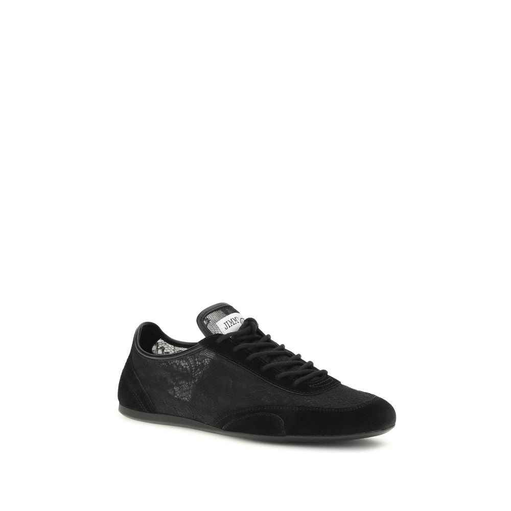 Jimmy Choo Black Calf Leather Bos Taurus Athletic Sneakers | Regal Royce