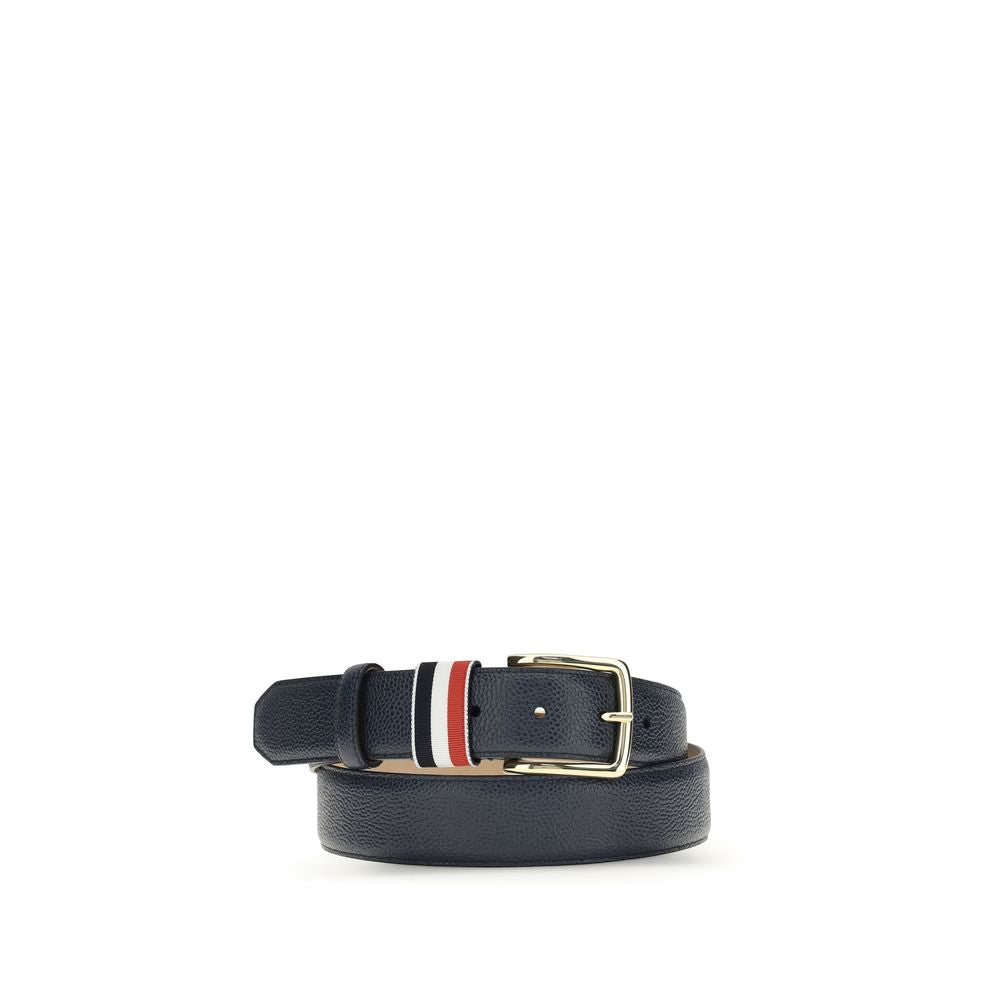 Thom Browne Blue Calf Leather Bos Taurus Regular Belt | Regal Royce