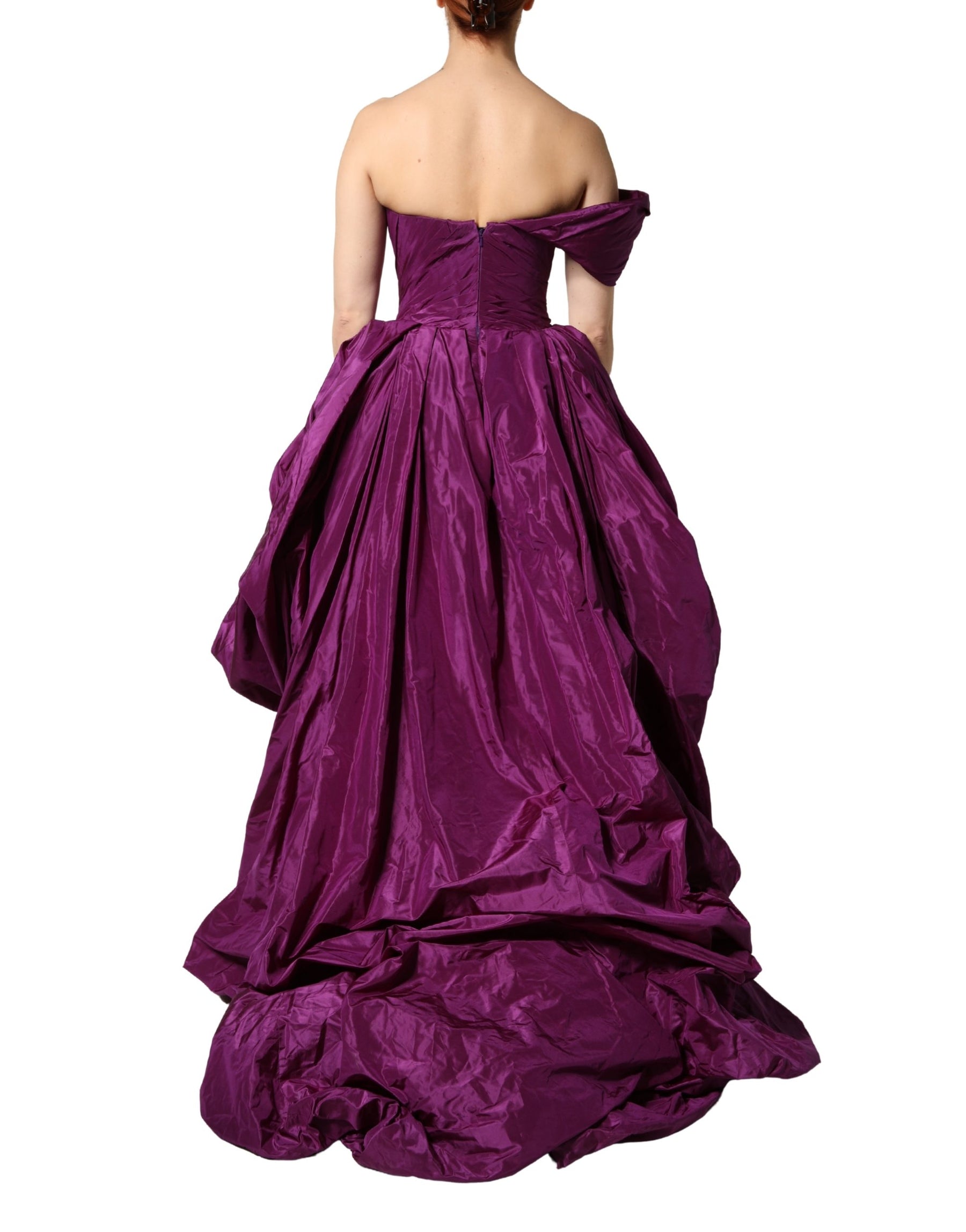 Dolce & Gabbana Purple Strapless A-line Asymmetric Dress | Regal Royce