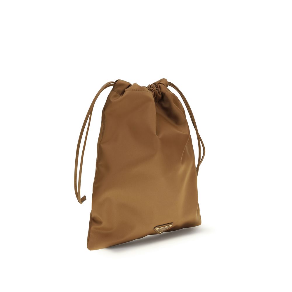 Prada Brown Recycled Polyamide Shoulder Bag | Regal Royce