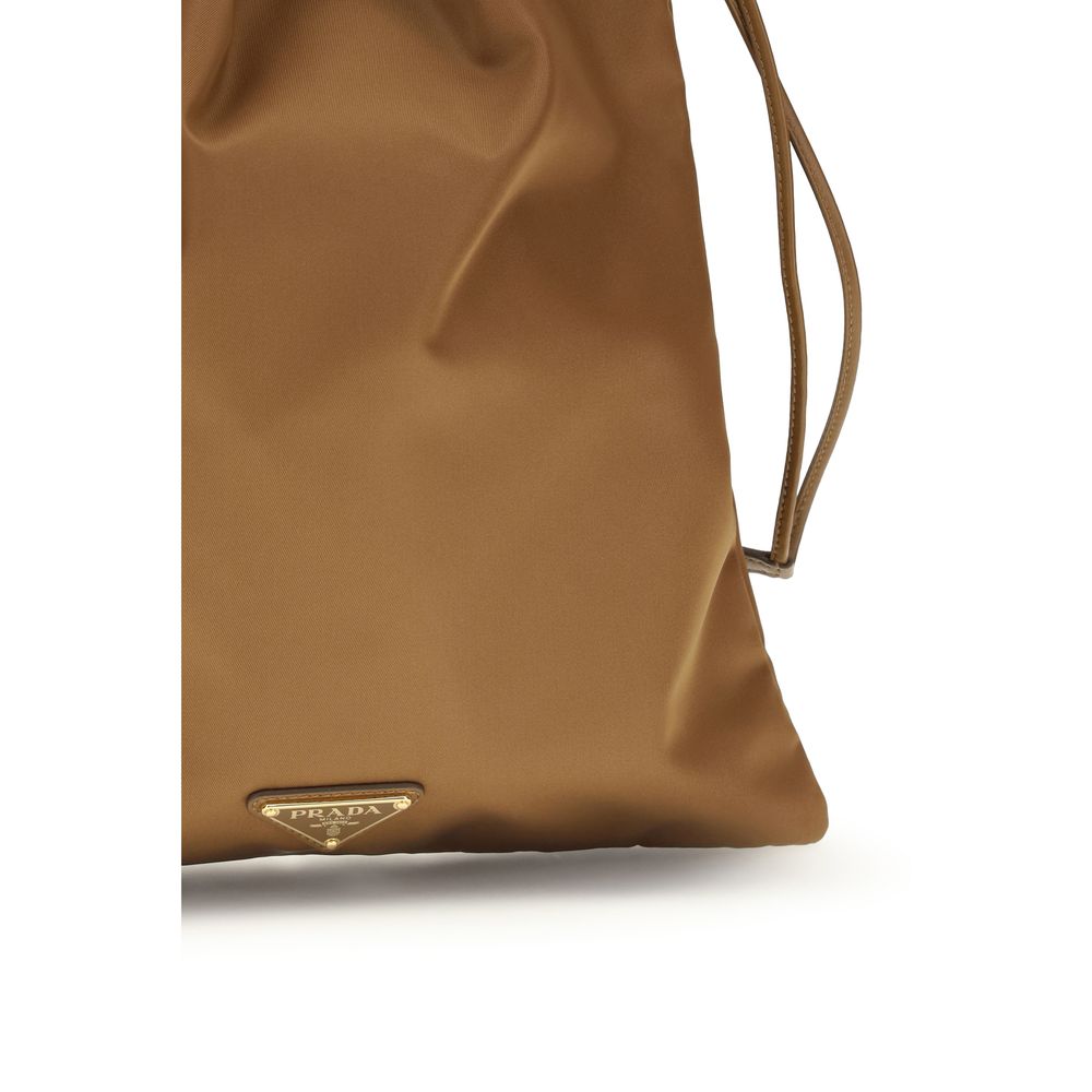 Prada Brown Recycled Polyamide Shoulder Bag | Regal Royce