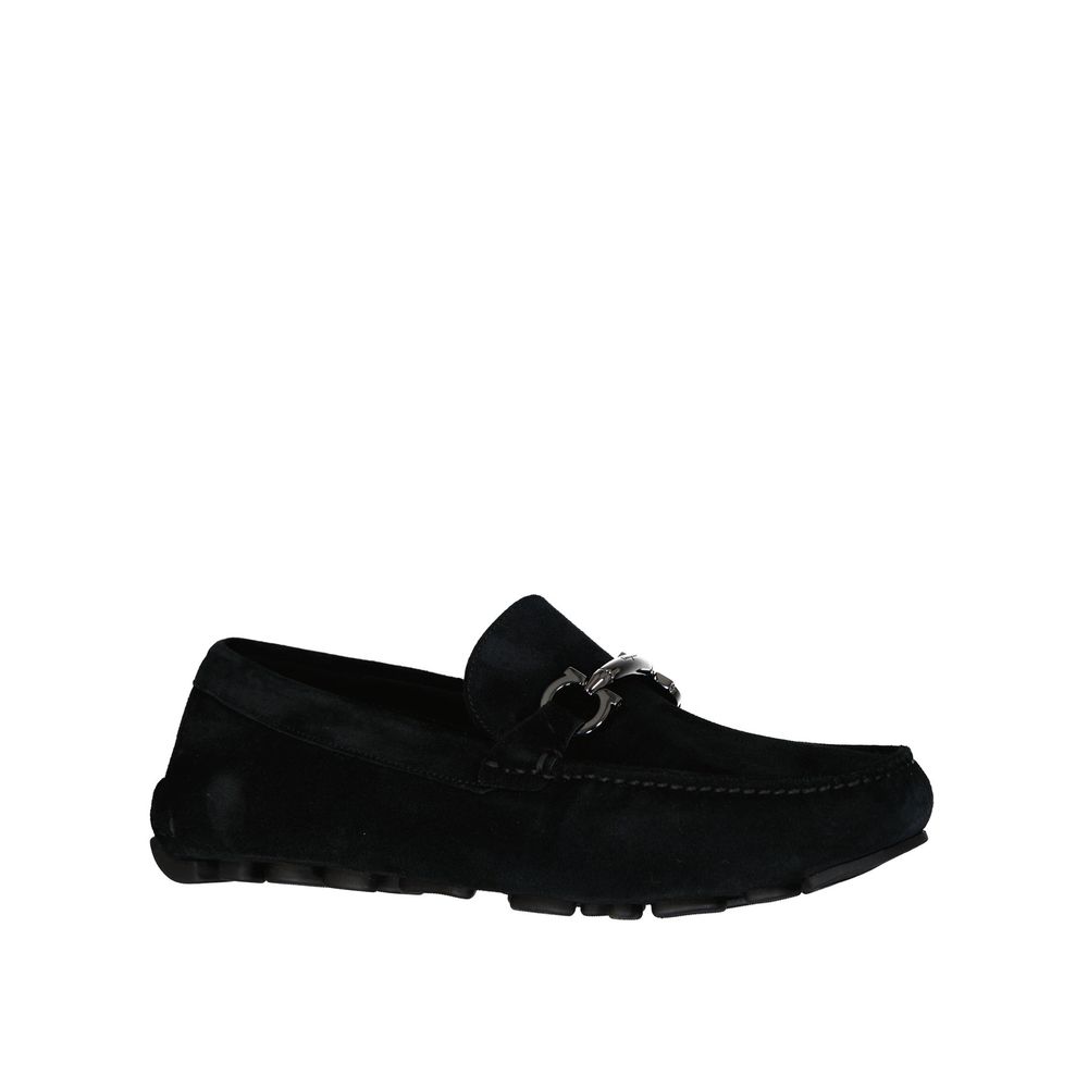 Salvatore Ferragamo Black Leather Slip-On Loafers | Regal Royce