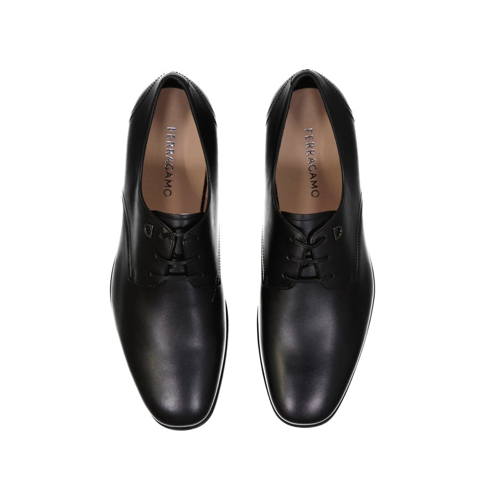 Salvatore Ferragamo Black Leather Oxfords And Derbies | Regal Royce