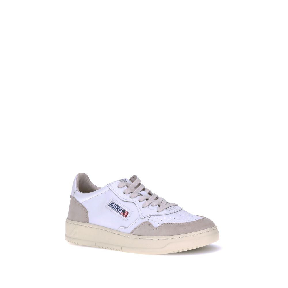 Autry White Calf Leather Bos Taurus Low Top Sneakers | Regal Royce