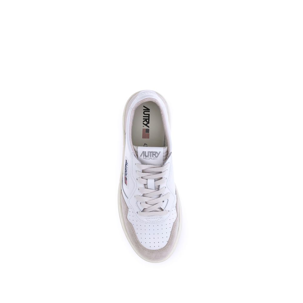 Autry White Calf Leather Bos Taurus Low Top Sneakers | Regal Royce