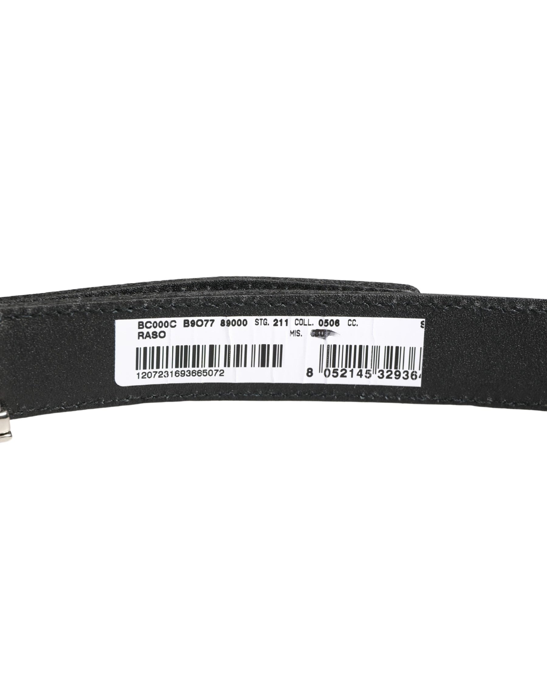 Dolce & Gabbana Men Black Classic Leather Metal Buckle Belt | Regal Royce