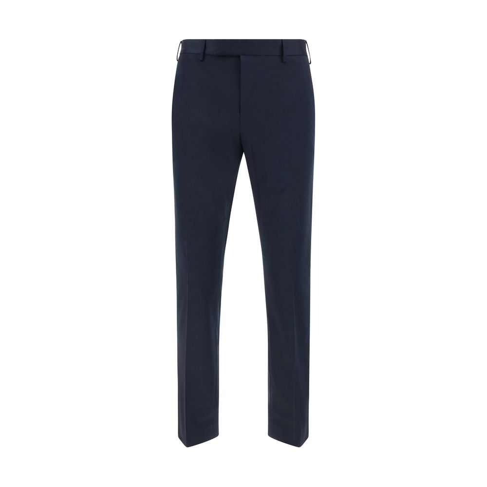 PT Torino Blue Cotton Casual Pants | Regal Royce