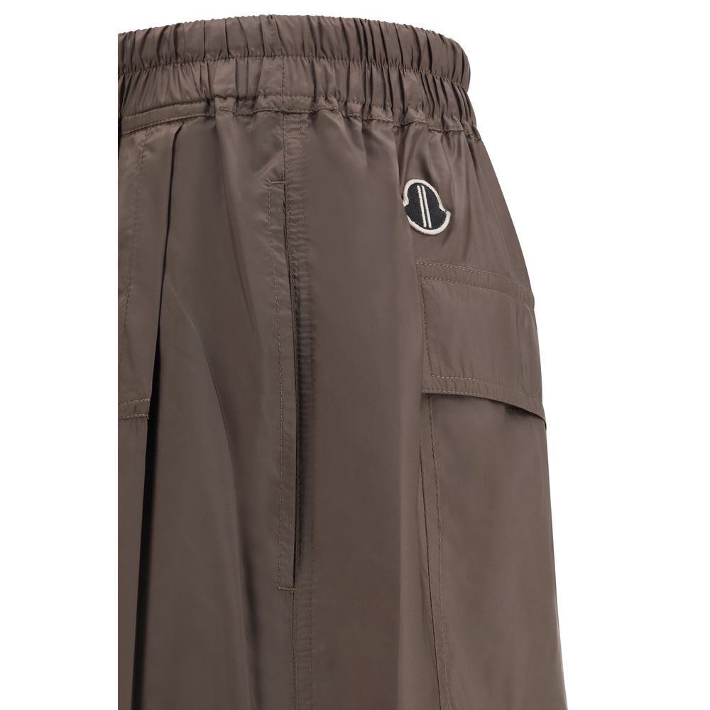 Moncler x Rick Owens Brown Polyester Bermuda Shorts | Regal Royce