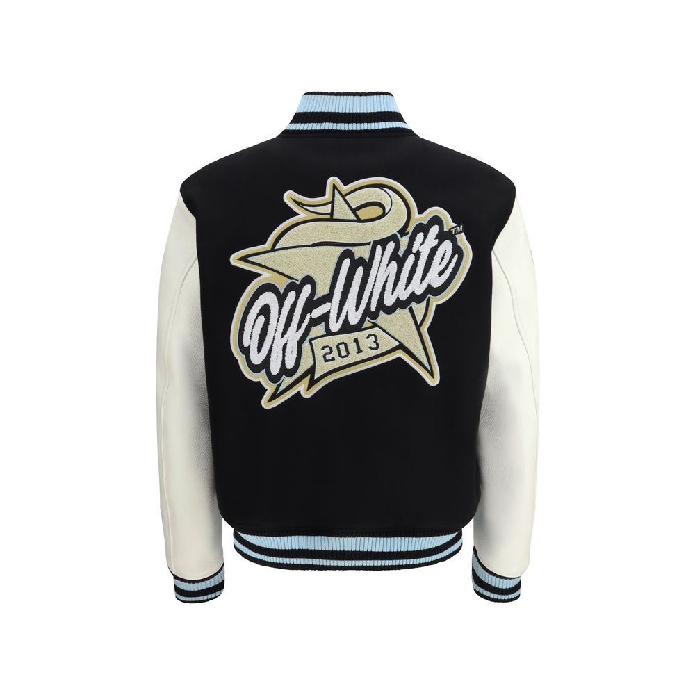 Off-White Black Wool Bomber | Regal Royce