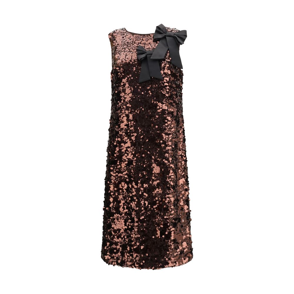 Ganni Brown Recycled Polyester Cocktail Dress | Regal Royce