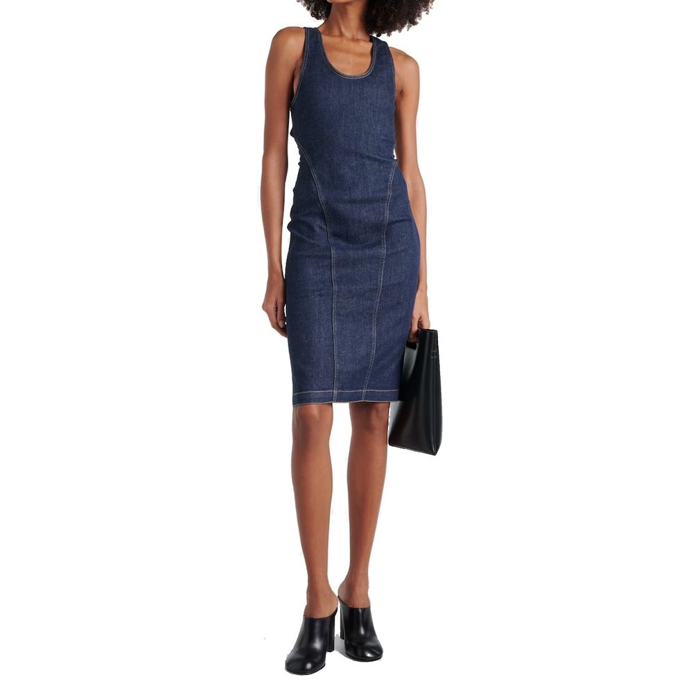 Alaïa Blue Cotton Casual Dress | Regal Royce