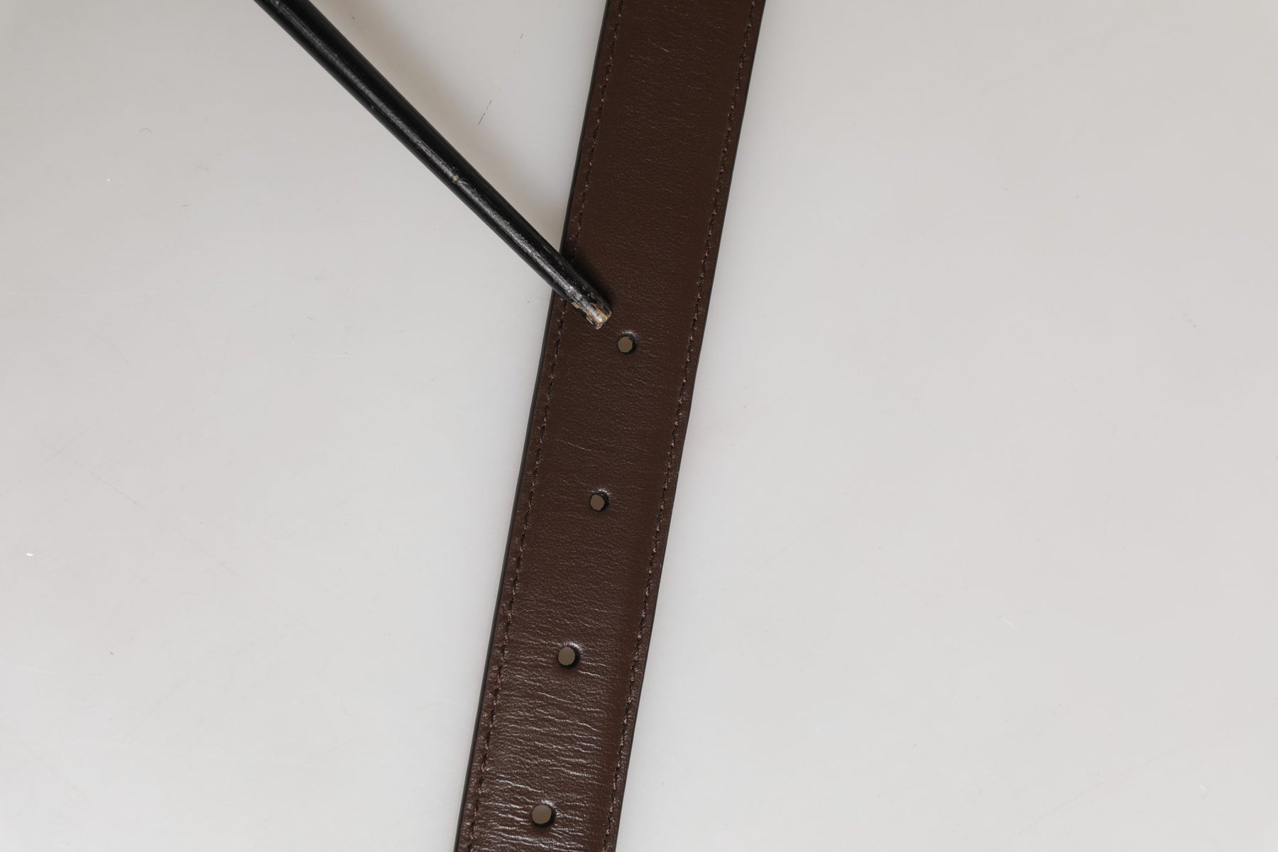 Dolce & Gabbana Belt Men Brown Classic Leather Metal Buckle Belt | Regal Royce