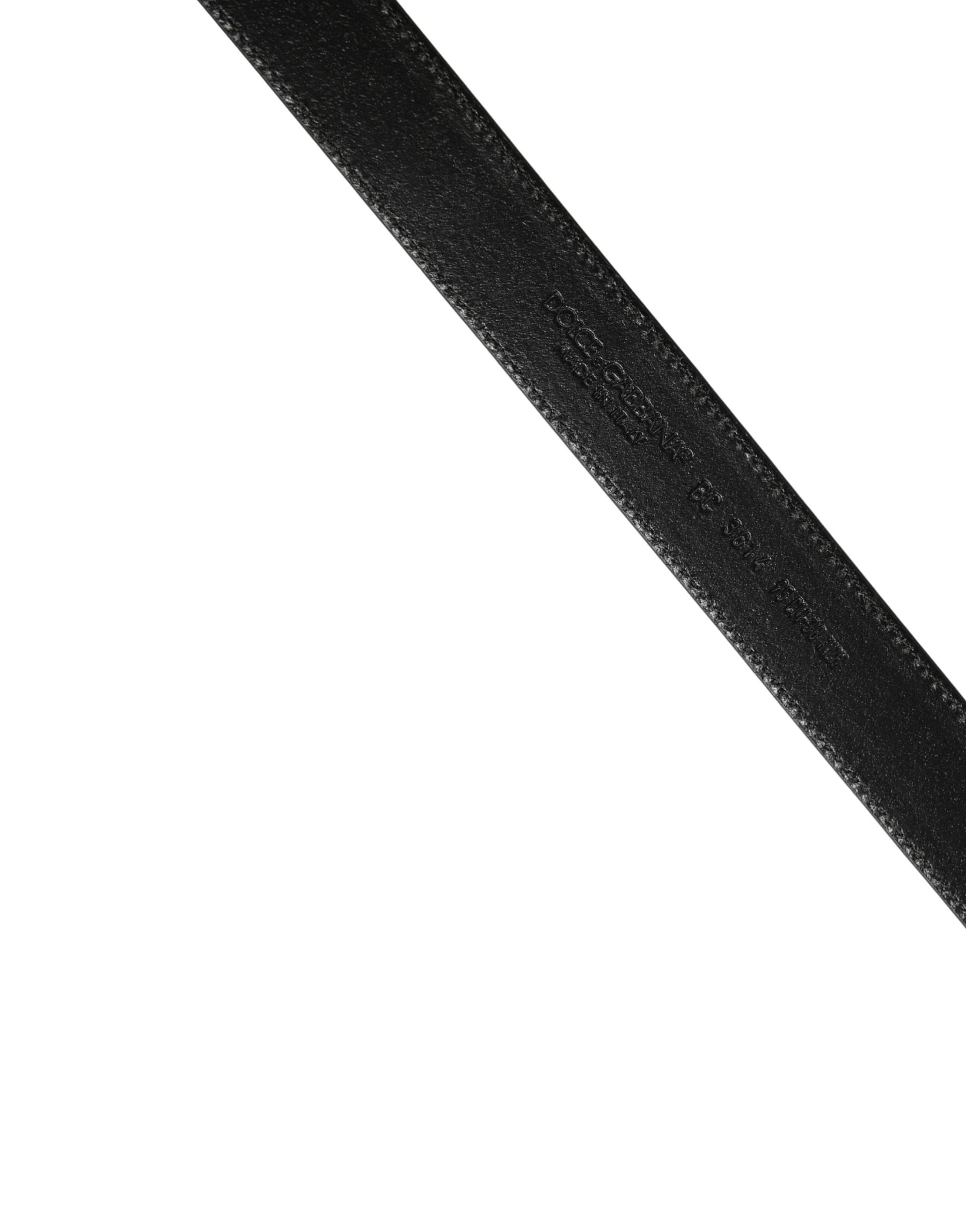 Dolce & Gabbana Men Brown Classic Leather Metal Buckle Belt | Regal Royce