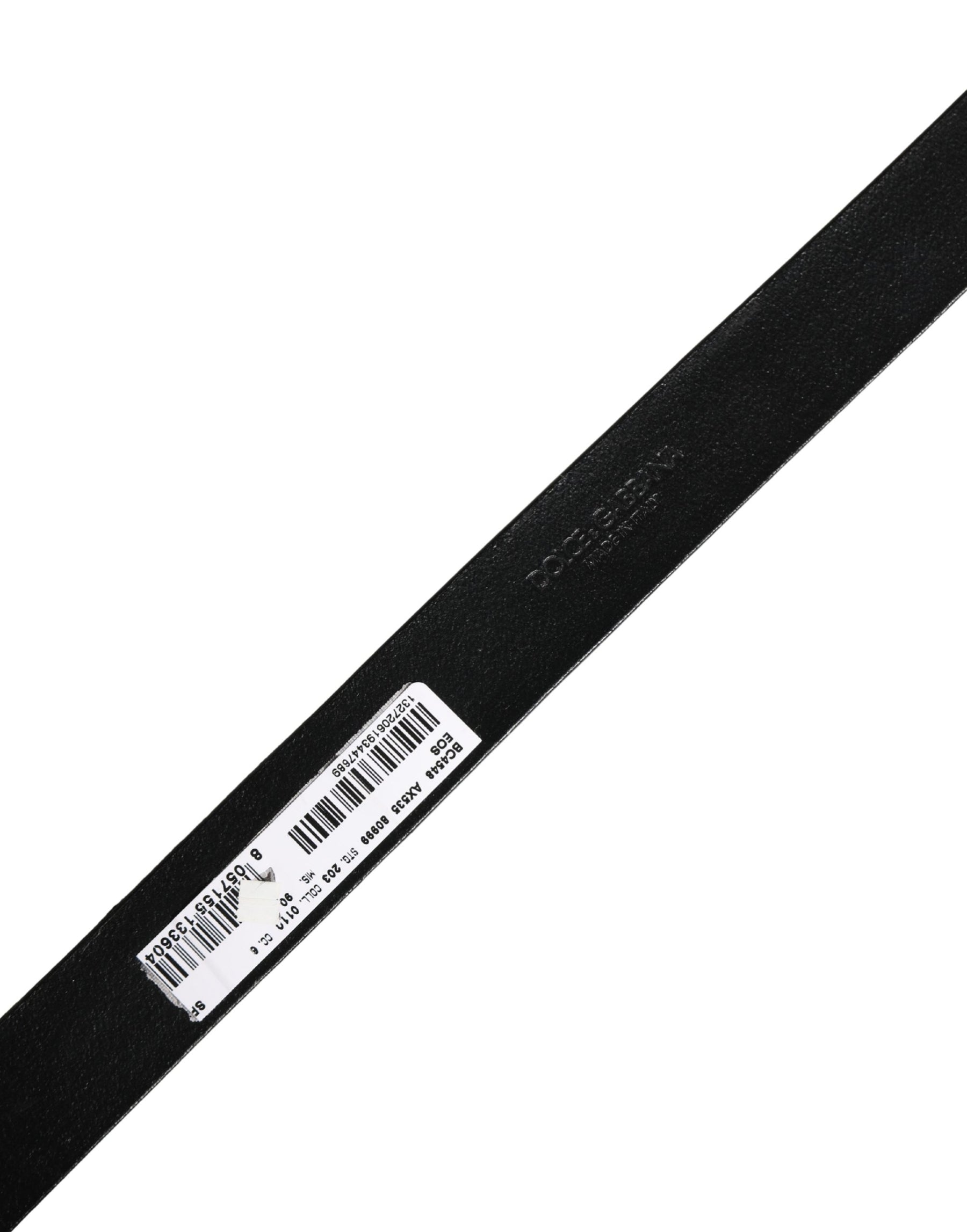 Dolce & Gabbana Men Black Classic Leather Metal Buckle Belt | Regal Royce