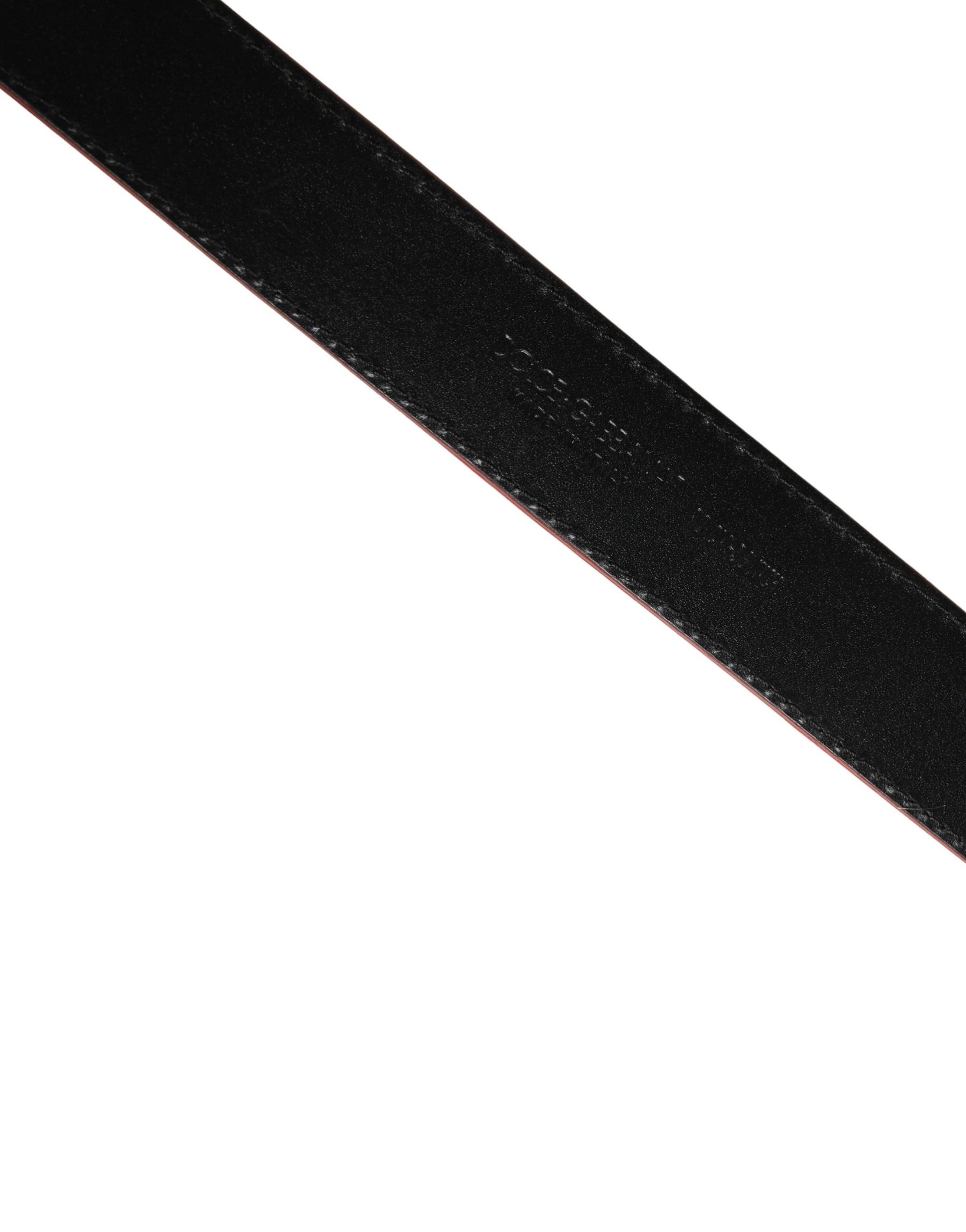 Dolce & Gabbana Men Beige Red Woven Leather Metal Buckle Belt | Regal Royce