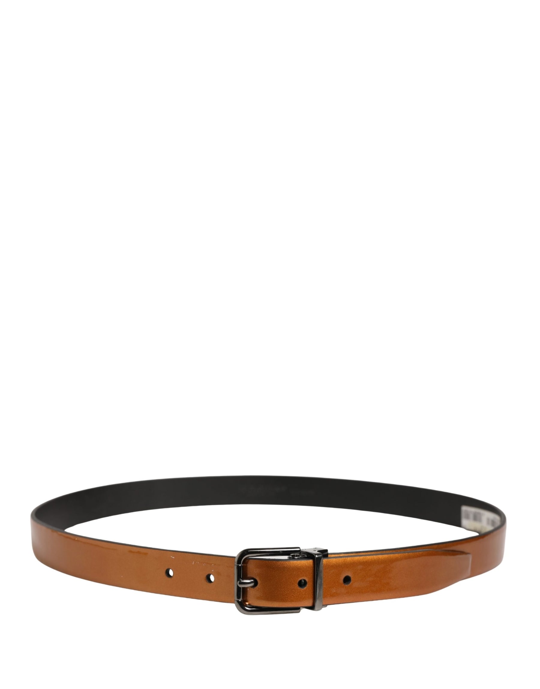 Dolce & Gabbana Men Brown Classic Leather Metal Buckle Belt | Regal Royce