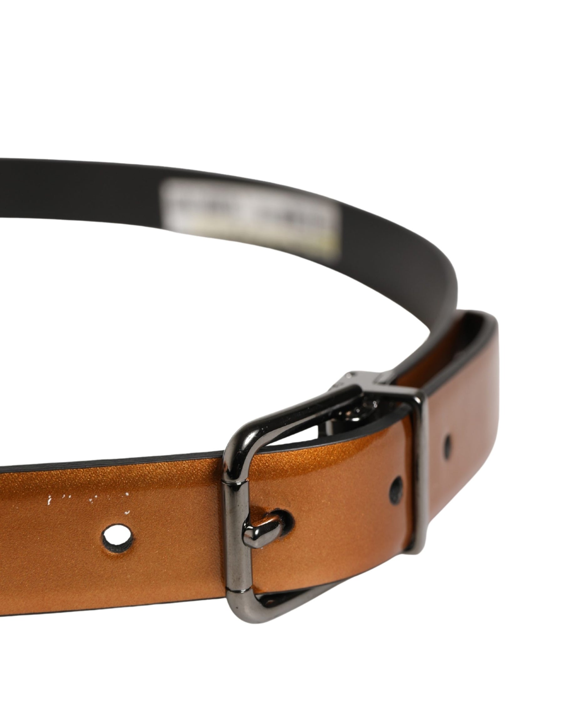 Dolce & Gabbana Men Brown Classic Leather Metal Buckle Belt | Regal Royce
