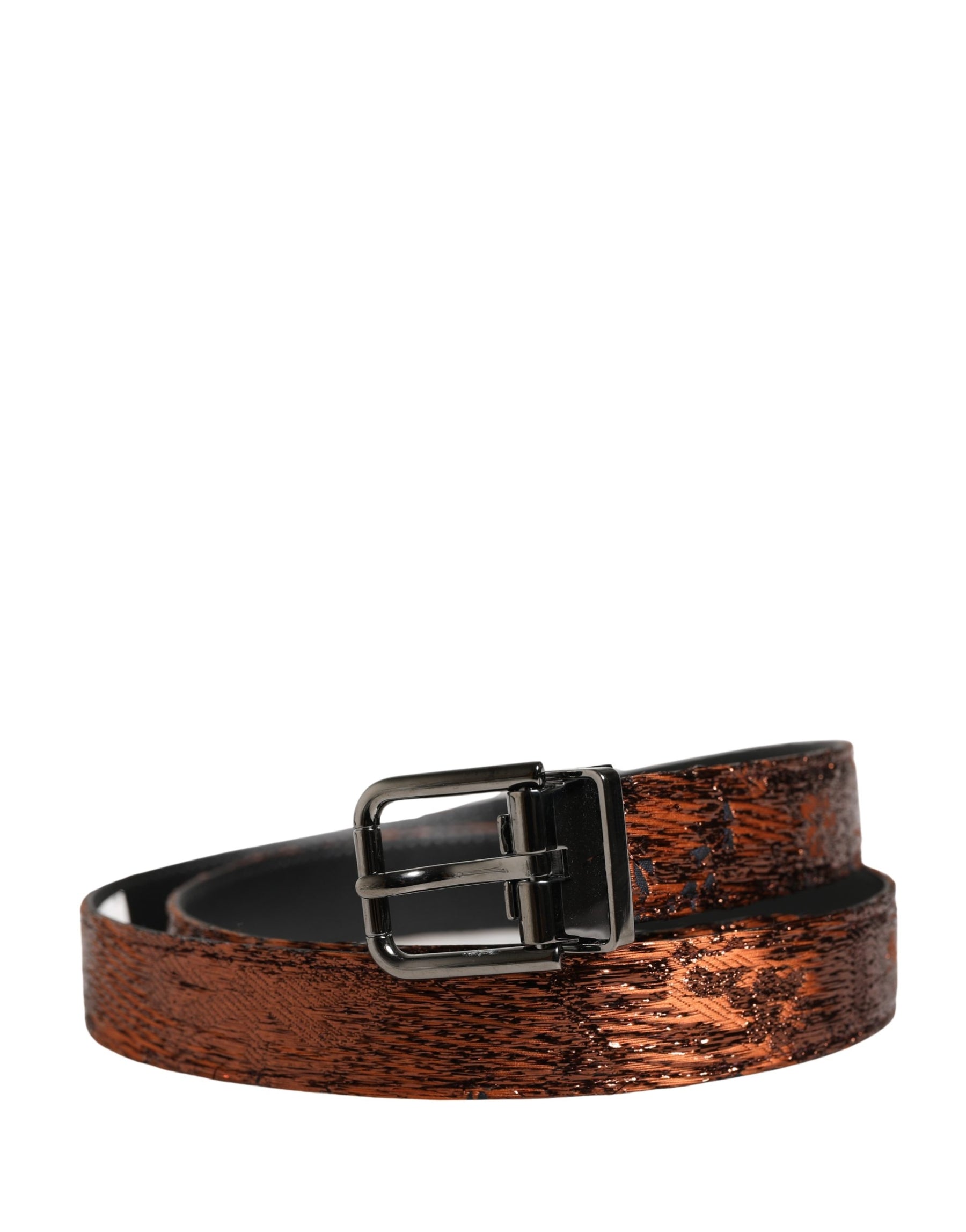 Dolce & Gabbana Men Brown Classic Polyester Metal Buckle Belt | Regal Royce