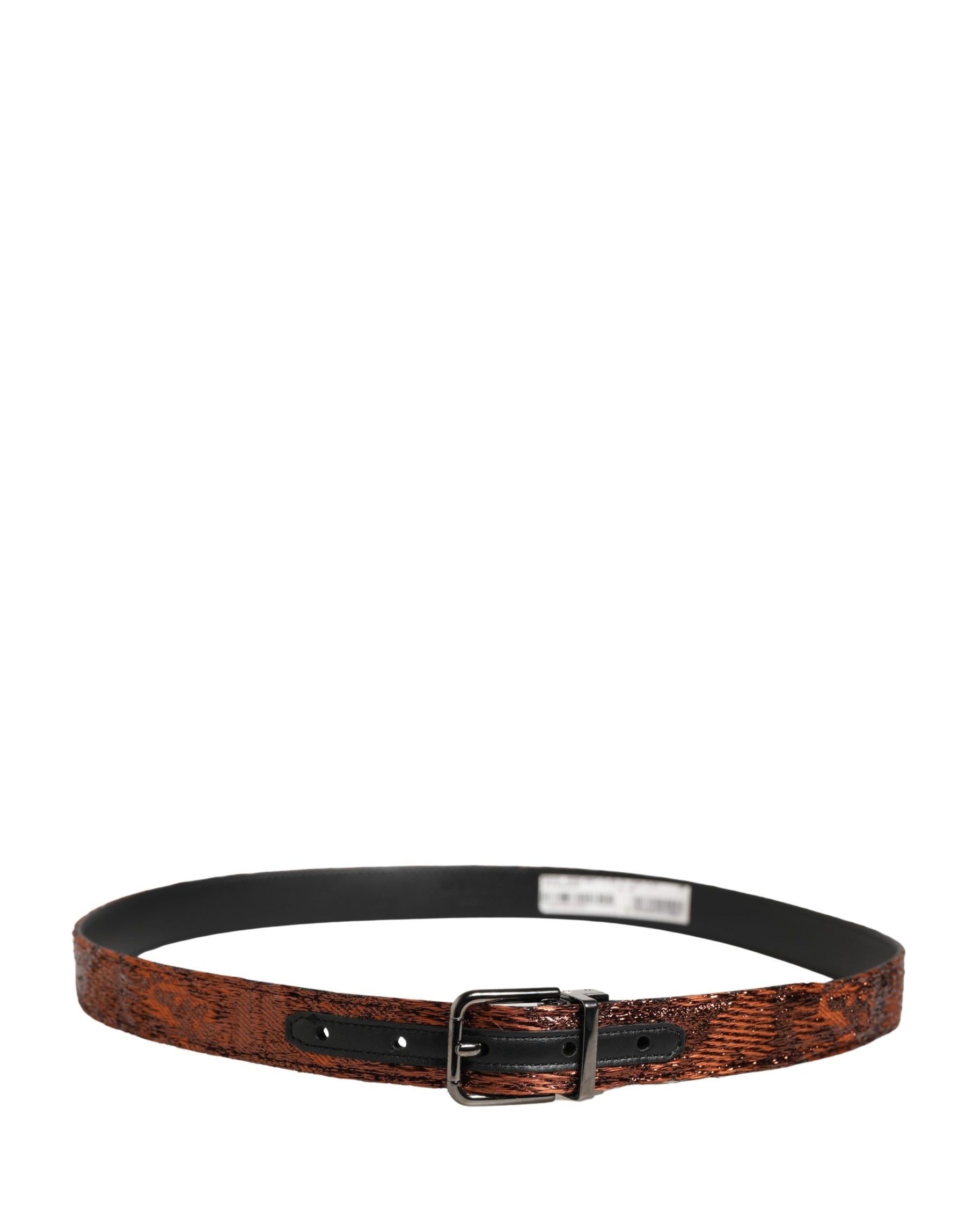 Dolce & Gabbana Men Brown Classic Polyester Metal Buckle Belt | Regal Royce