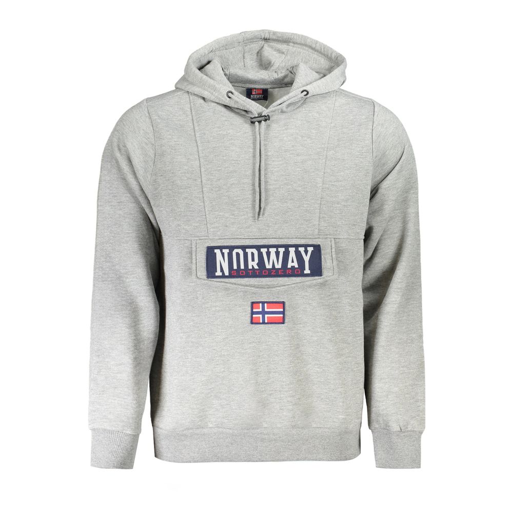 Norway 1963 Grigio Cotton Male Sweatshirt with Hood | Regal Royce