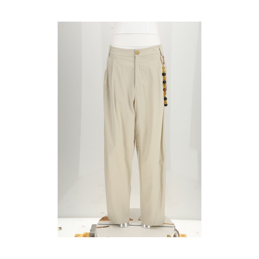 Darkpark Beige Cotton Casual Pants | Regal Royce