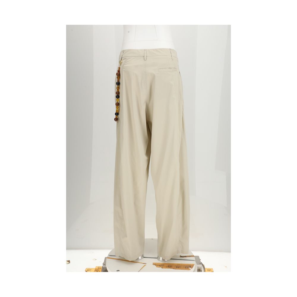 Darkpark Beige Cotton Casual Pants | Regal Royce