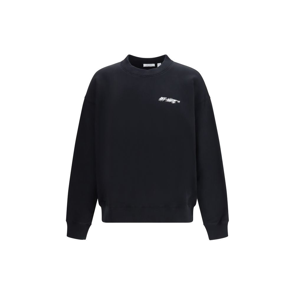 Off-White Black Cotton Sweatshirt | Regal Royce