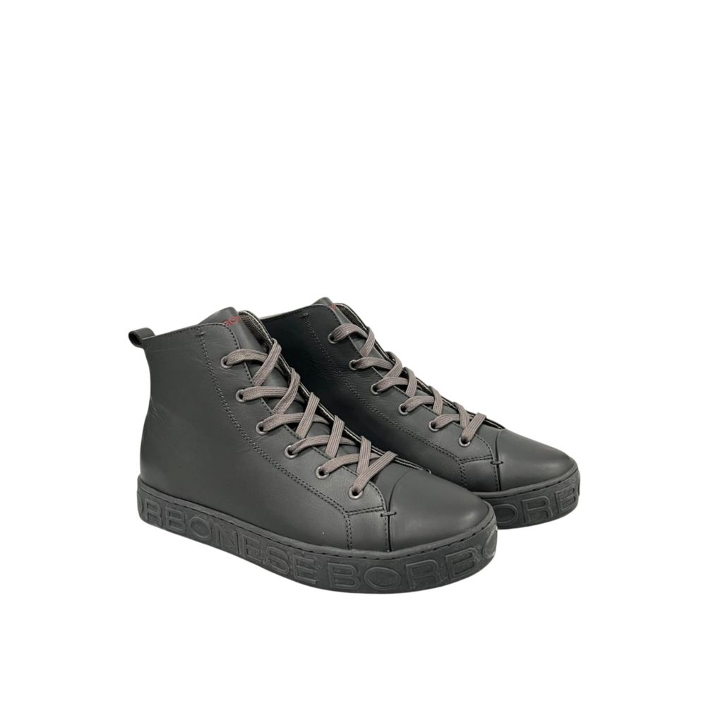Borbonese Grey Genuine Leather Men Sneaker | Regal Royce