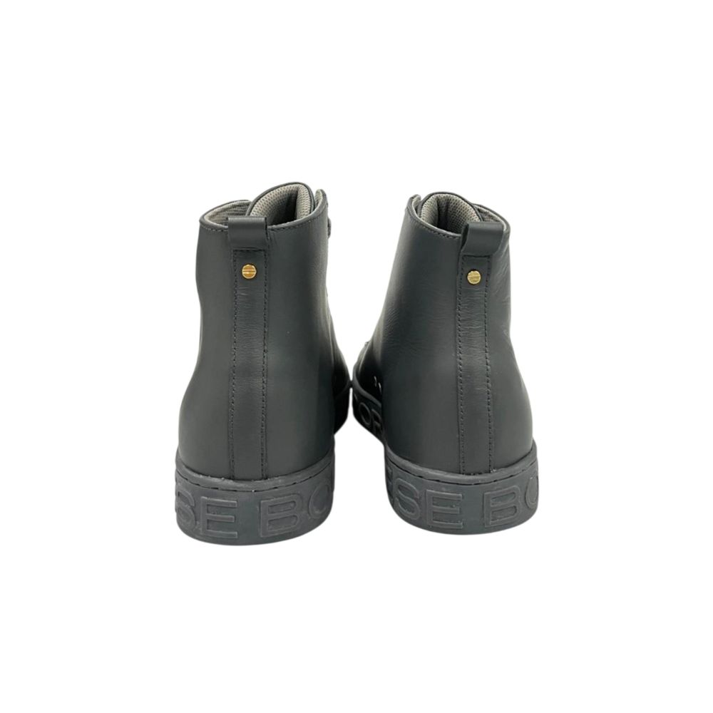 Borbonese Grey Genuine Leather Men Sneaker | Regal Royce