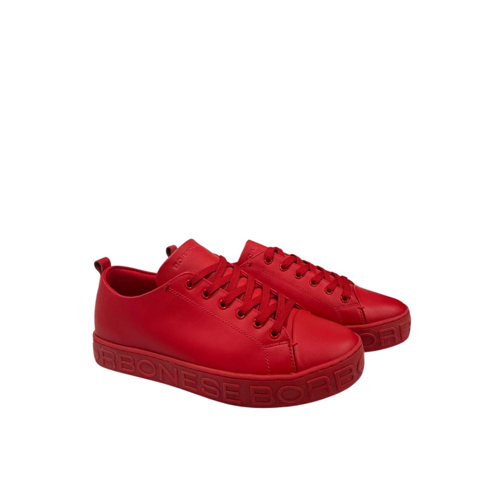 Borbonese Red Leather Men Sneaker | Regal Royce