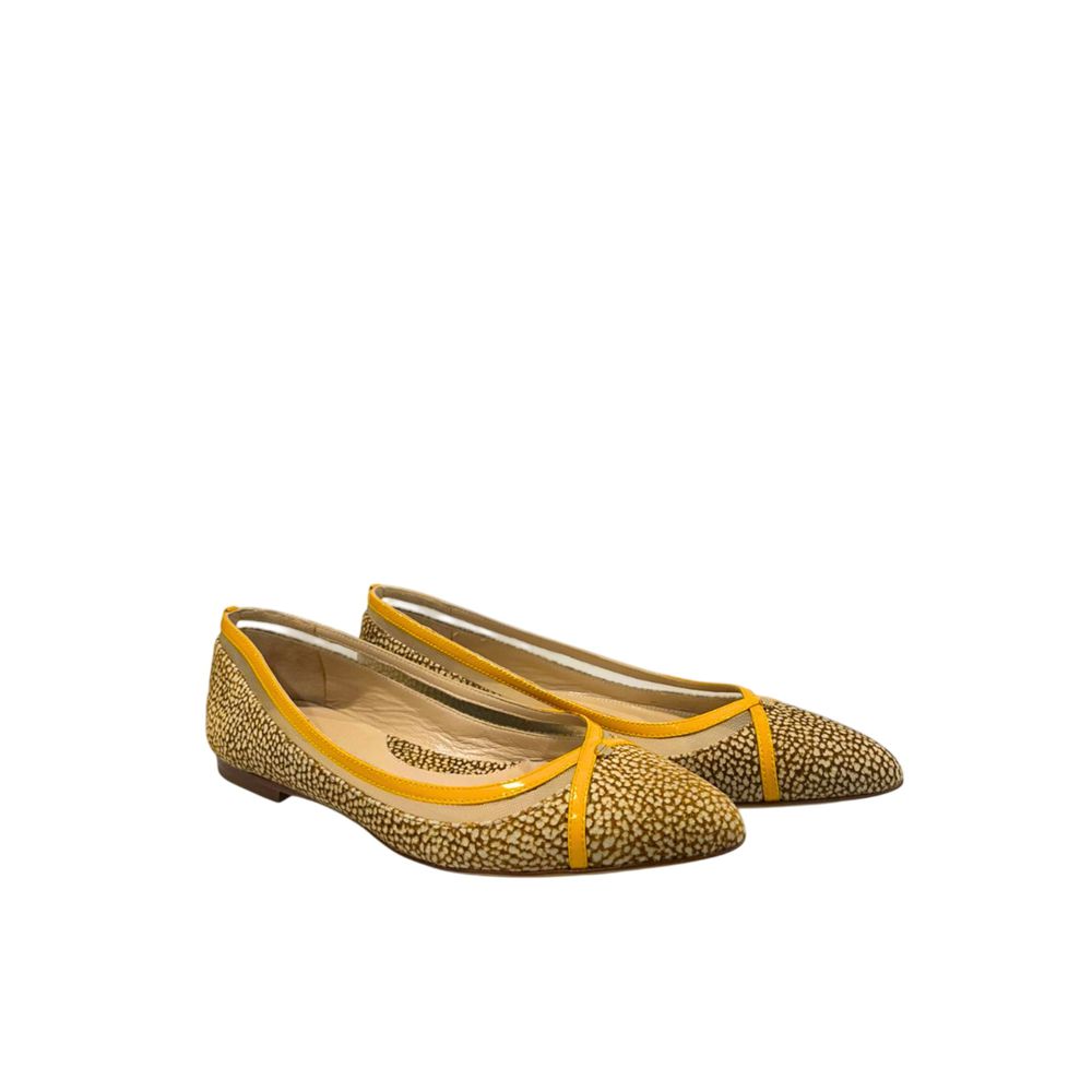 Borbonese Yellow Leather Women Sandal | Regal Royce