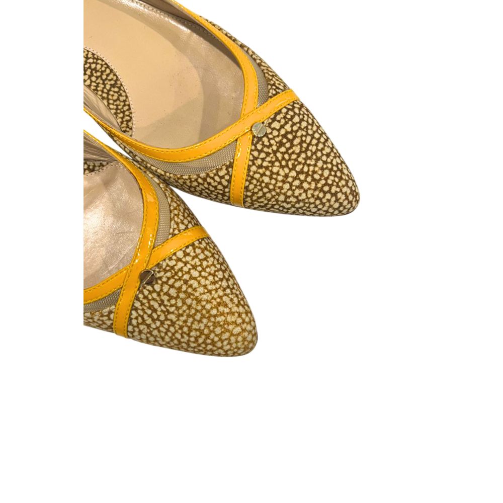 Borbonese Yellow Leather Women Sandal | Regal Royce