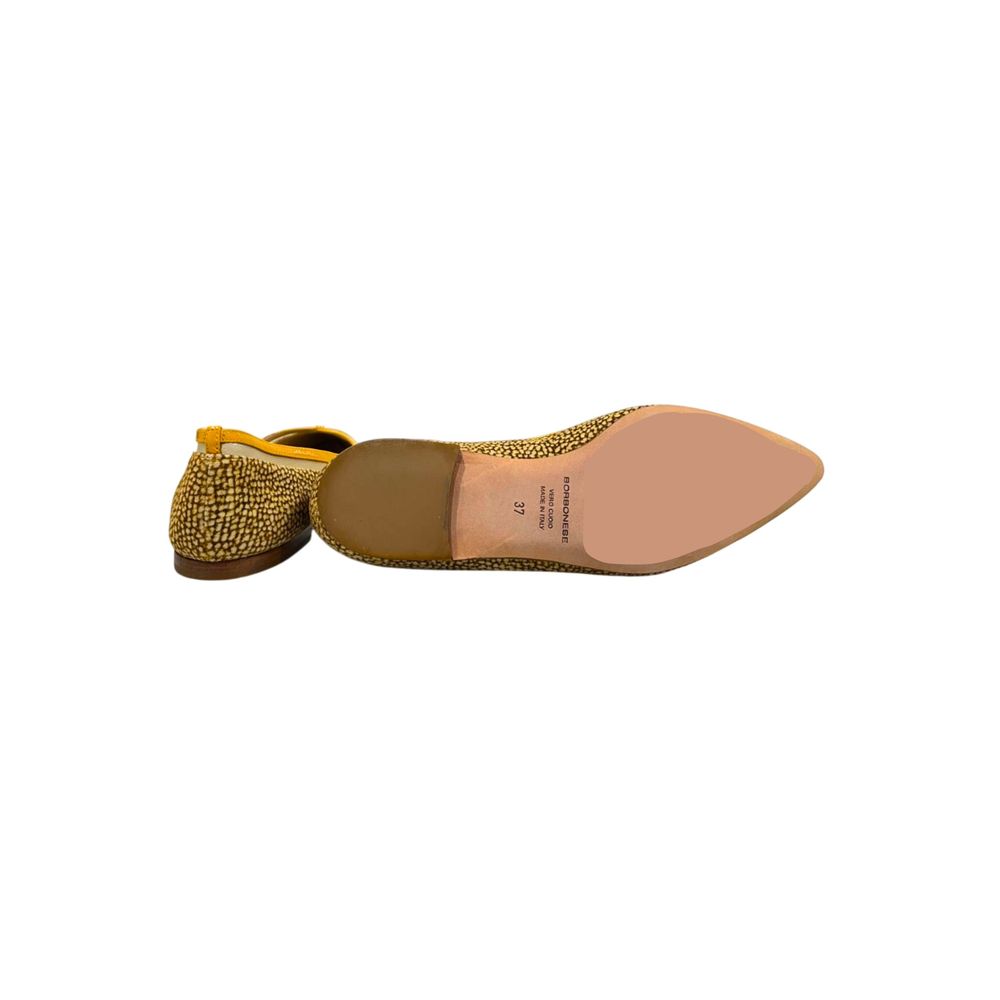 Borbonese Yellow Leather Women Sandal | Regal Royce