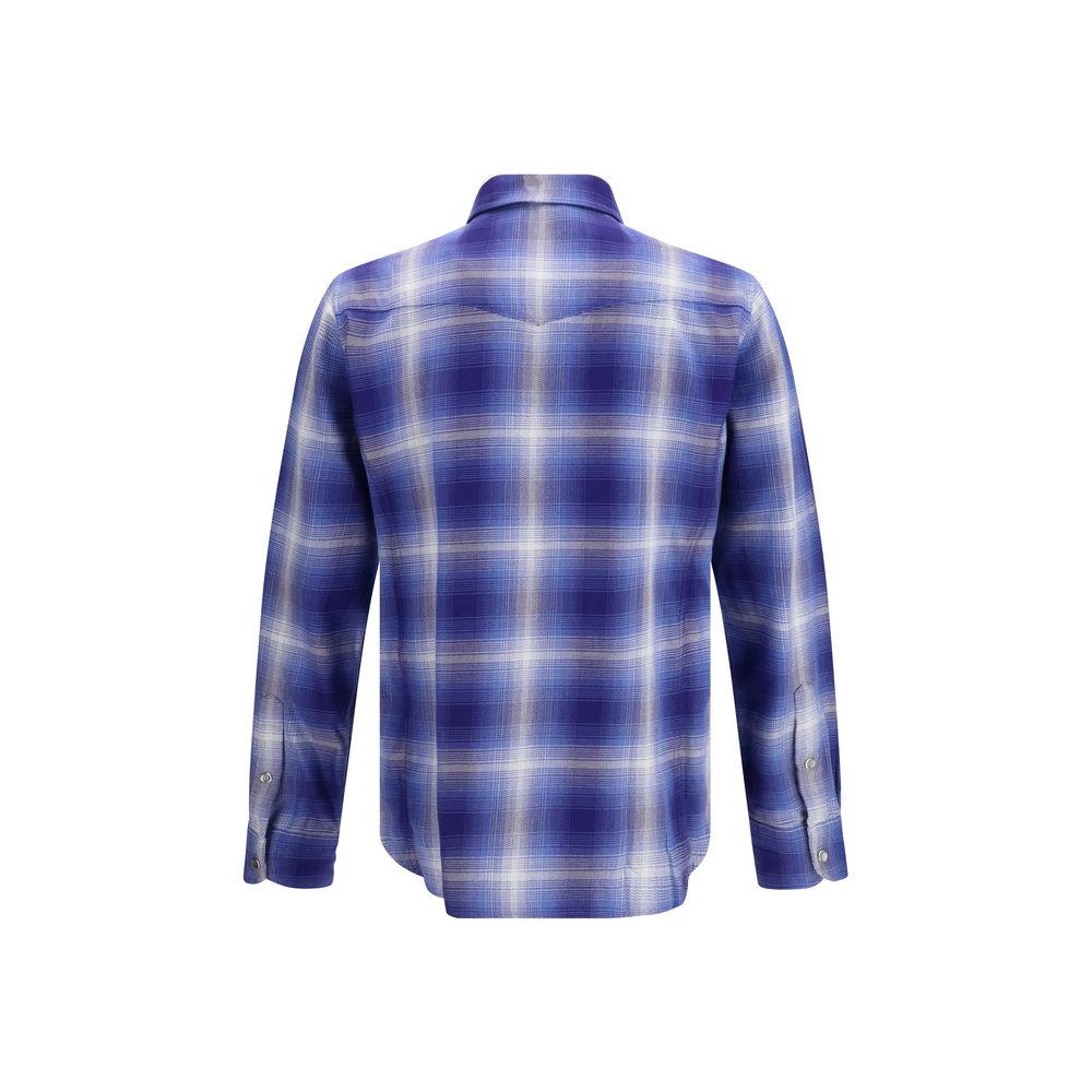 Tom Ford Blue Cotton Pattern Shirt | Regal Royce