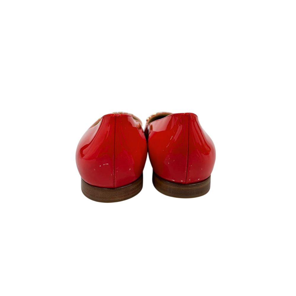 Borbonese Red Leather Women Sandal | Regal Royce