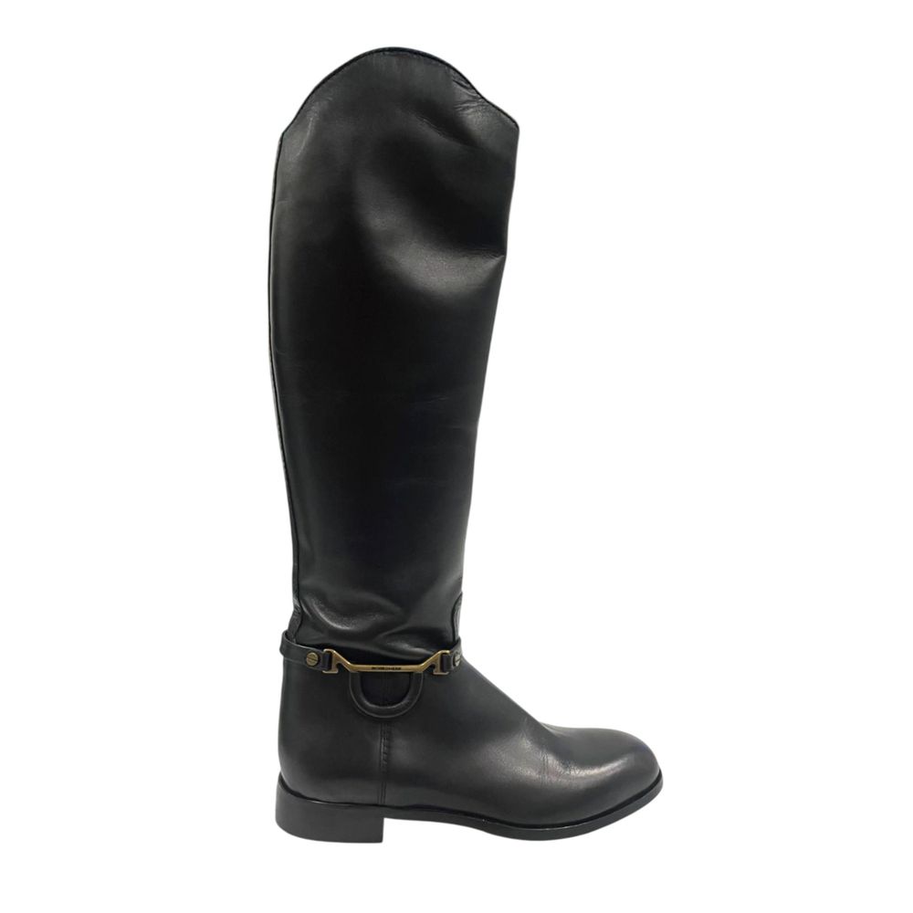 Borbonese Black Leather Women Boot | Regal Royce