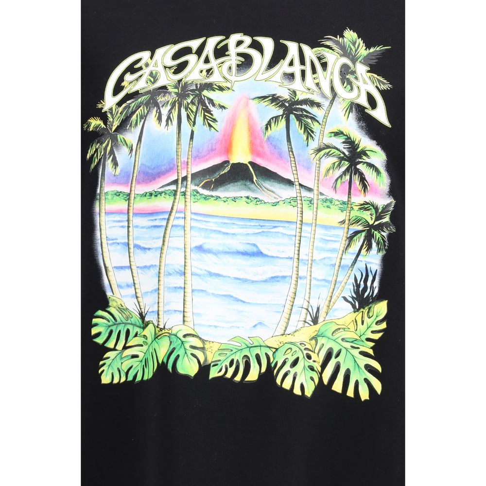 Casablanca Black Cotton T-Shirt | Regal Royce