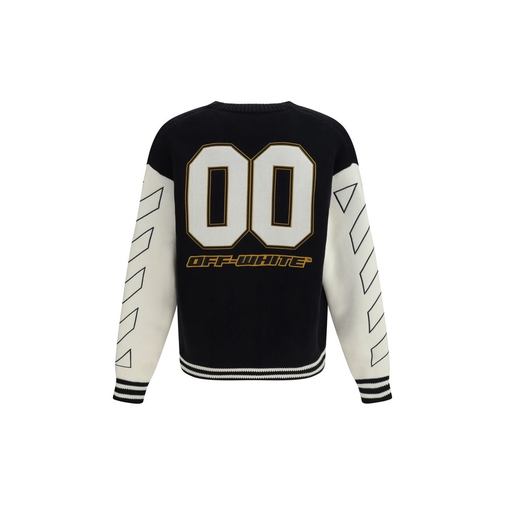 Off-White Black Cotton Cardigan | Regal Royce