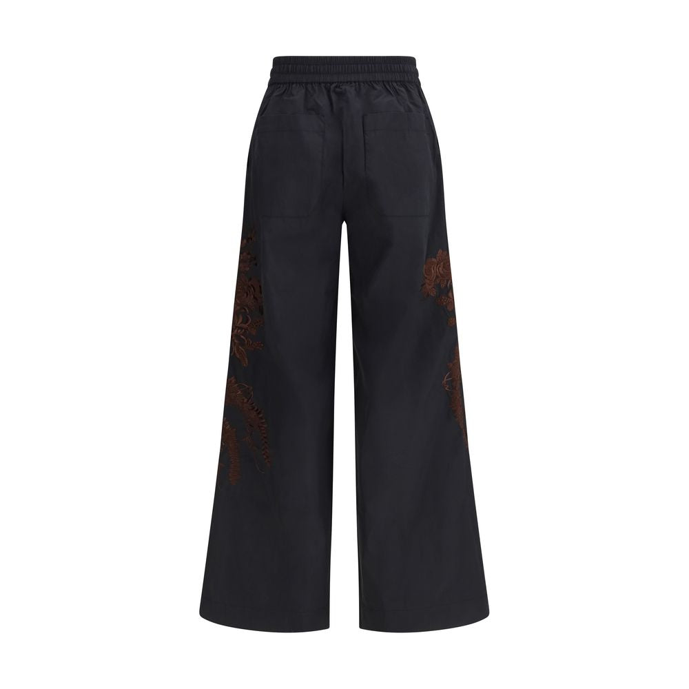 P.A.R.O.S.H. Black Cotton Casual Pants | Regal Royce