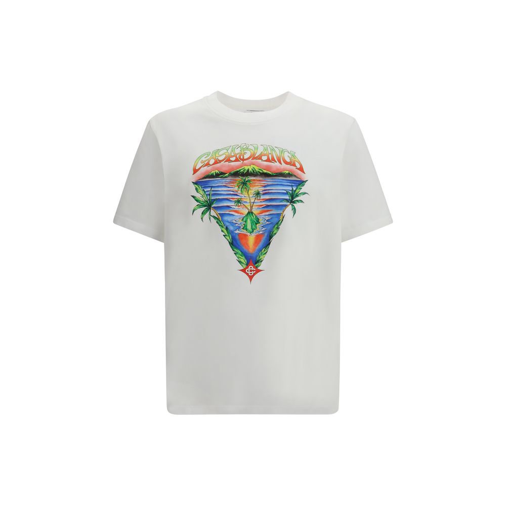Casablanca White Cotton T-Shirt | Regal Royce