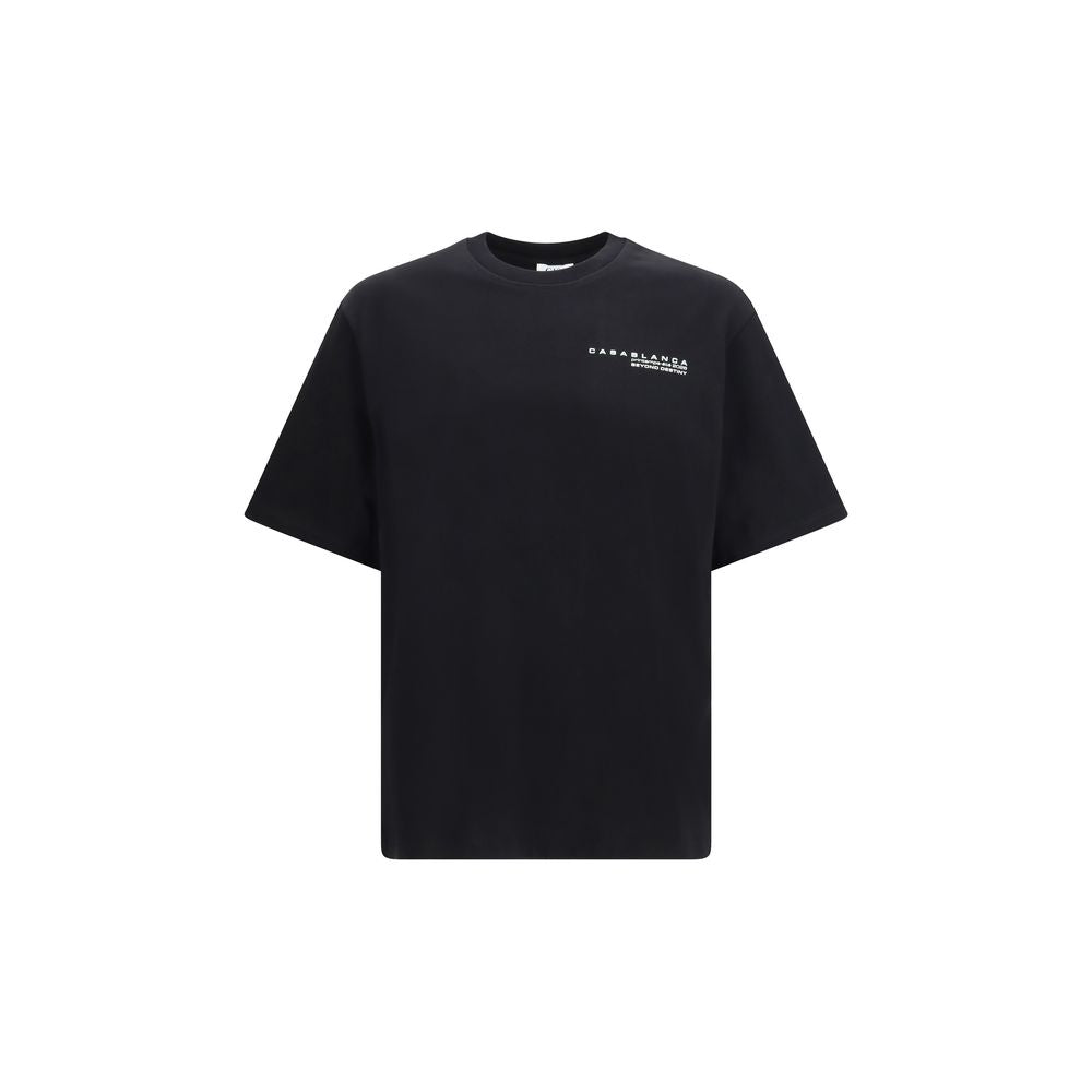 Casablanca Black Cotton T-Shirt | Regal Royce