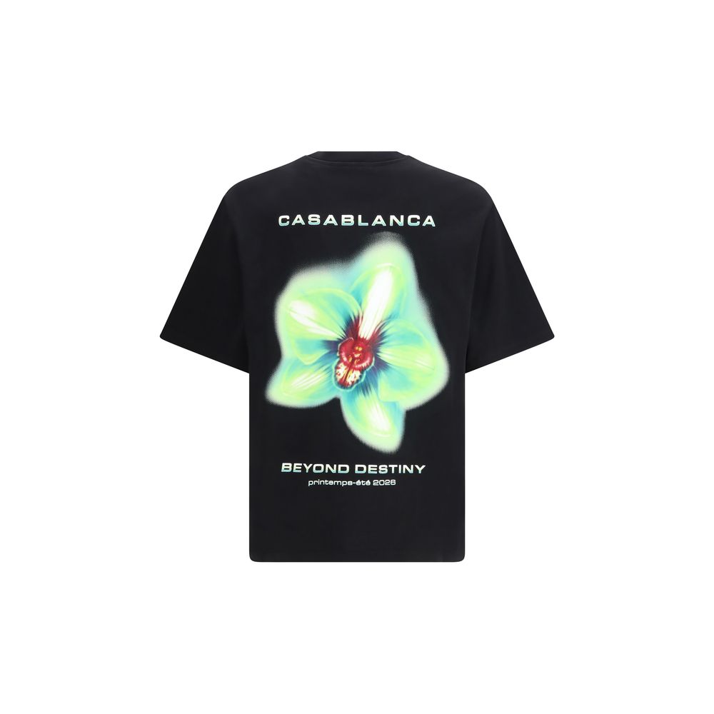 Casablanca Black Cotton T-Shirt | Regal Royce