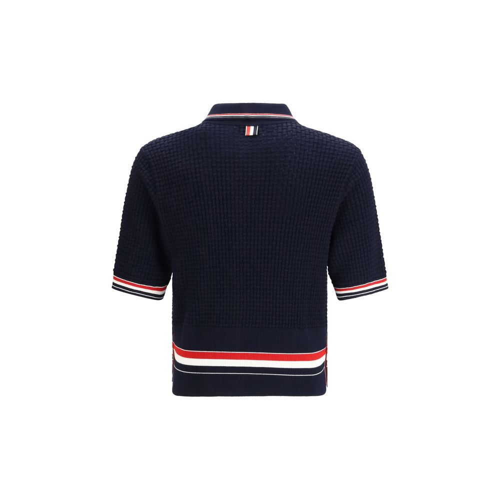 Thom Browne Blue Cotton Polo Shirt | Regal Royce